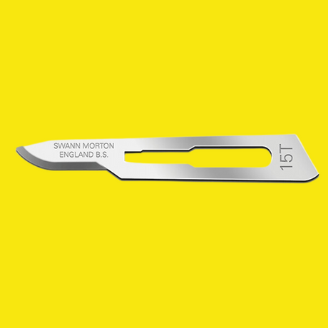 Swann Morton Non-Sterile Surgical Blades No 15T (Box of 100) Product No 0192 - Indigo Supplies Ltd