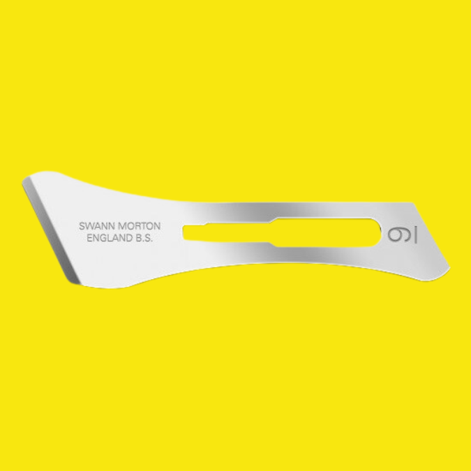 Swann Morton Non-Sterile Surgical Blades No 9 (Box of 100) Product No 0117 - Indigo Supplies Ltd