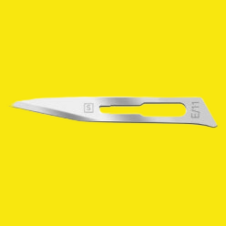 Swann Morton Non-Sterile Surgical Blades Sabre No E/11 (Box of 100) Product No 0183 - Indigo Supplies Ltd