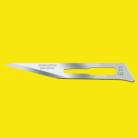 Swann Morton Non-Sterile Surgical Blades No E11 (Box of 100) Product No 0125 - Indigo Supplies Ltd