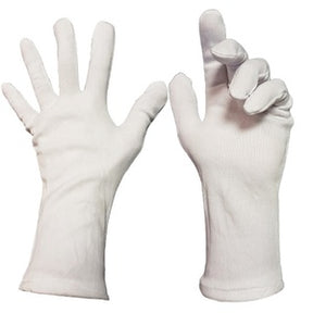 White Polyester Open Cuff Gloves - Indigo Supplies Ltd