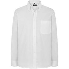Disley White Long Sleeved Oxford Shirt C945B - Indigo Supplies Ltd