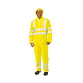 KeepSAFE PU Coated High Visibility Waterproof Coverall - Indigo Supplies Ltd