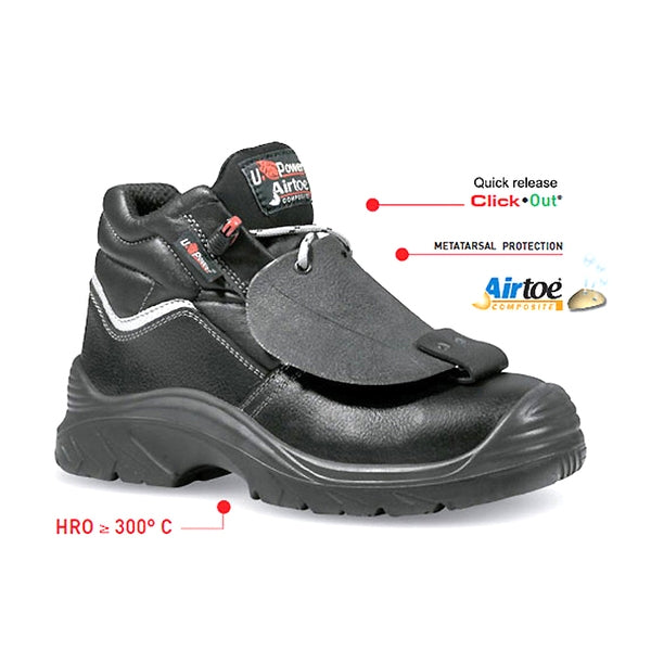 U-Power Depp Metatarsal Safety Boot S3 SRC HRO Black - Indigo Supplies Ltd