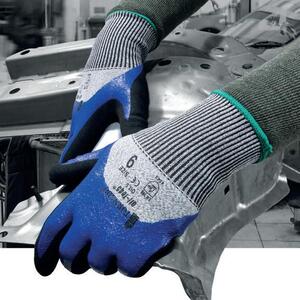 Tornado Oil-Teq5 3/4 Coated Cut Level 5 Gloves - Indigo Supplies Ltd