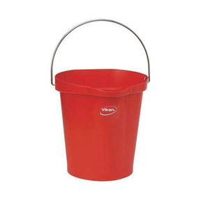 Vikan 12 L Plastic Bucket Red - Indigo Supplies Ltd