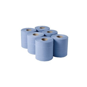 RT143 1Ply Rolls Blue 150M (Case 6) - Indigo Supplies Ltd