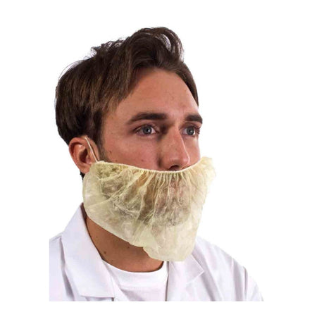 Supertouch Yellow Disposable Beard Masks (Pack 100) - Indigo Supplies Ltd