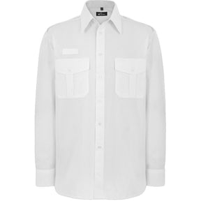 Disley White Pilot Mens Shirt Long Sleeve - Indigo Supplies Ltd