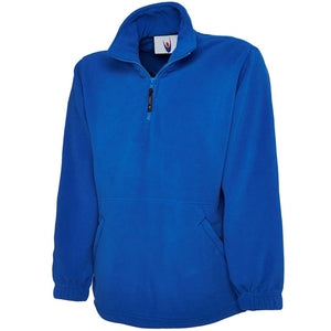 Uneek UC602 1/4 Zip Micro Fleece Jacket Royal Blue - Indigo Supplies Ltd