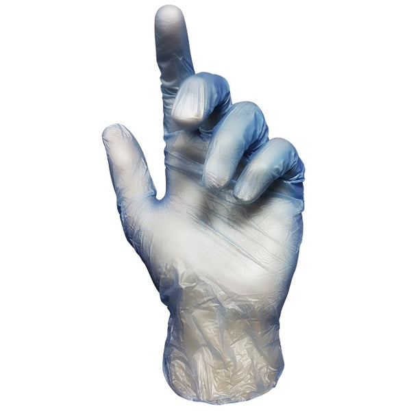 Blue Vinyl Powdered Disposable Gloves (Pack 100) - Indigo Supplies Ltd