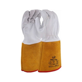 UCI Mordant Soft Leather Tig Welders Gauntlets Grey - Indigo Supplies Ltd