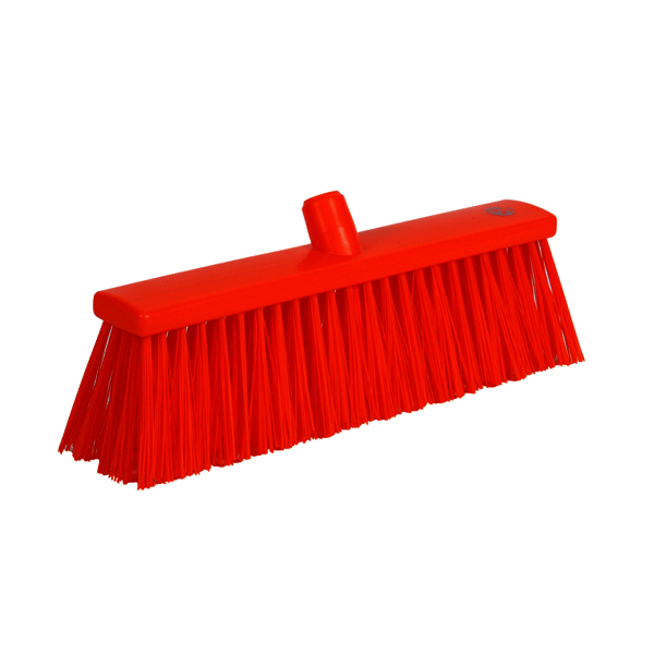 B1940 Long Bristle Broom Orange - Indigo Supplies Ltd