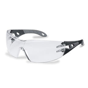 uvex 9192-080 Pheos Black/Grey Clear Lens Specs (Pack 5) - Indigo Supplies Ltd
