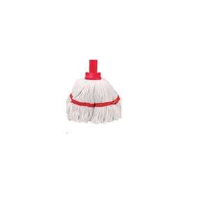 Brushware MISTN250R 250g Synthetic Push Fit Mop Head Red - Indigo Supplies Ltd
