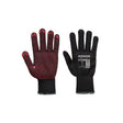 A110BKR Polka Dot Gloves Black/Red - Indigo Supplies Ltd
