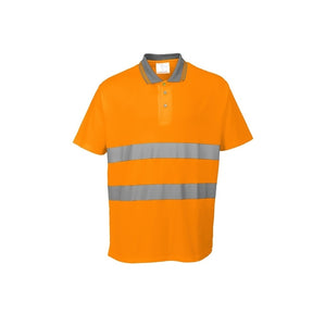 Portwest S171 High Visibility Cotton Comfort Polo Shirt Orange - Indigo Supplies Ltd