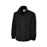 UC601 Premium Heavy Duty Fleece Jacket 380GSM Black - Indigo Supplies Ltd