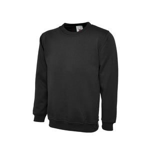 UC203 Mediumweight Sweatshirt Black - Indigo Supplies Ltd
