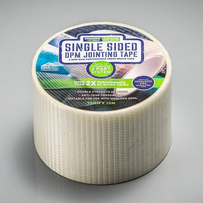 VisqueenPro Single Sided Tape, 75mm x 25m | Indigo Supplies Ltd