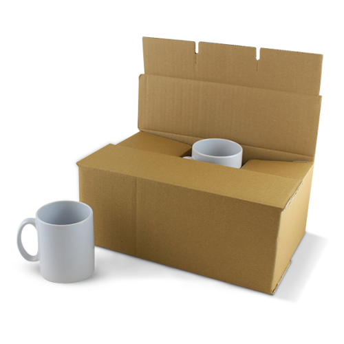 Brown Cardboard Mug Boxes