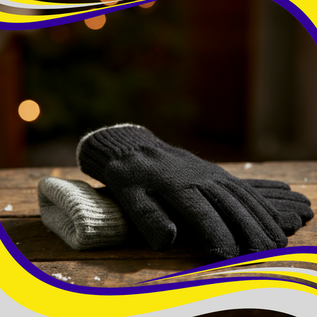 Black Thinsulate Lined Woollen Glove (12 pairs) - Indigo Supplies Ltd
