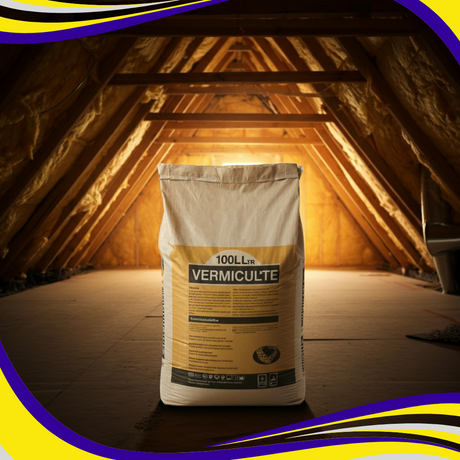 Vermiculite Loose Fill For Insulation or Packing 100 Litre Bag - Indigo Supplies Ltd