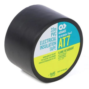Advance AT7 PVC Tape Black 50mmx33m - Indigo Supplies Ltd
