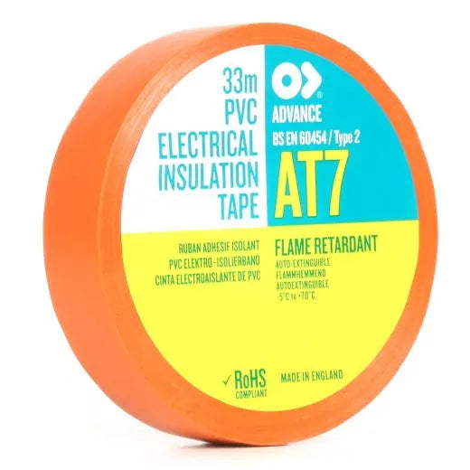 Advance AT7 PVC Tape Orange 25mmx33m