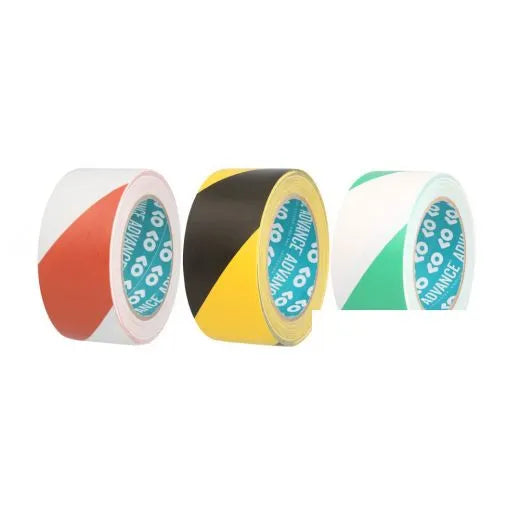 Advance AT8 PVC Floor Marking Tape Red/White 50mmx33m