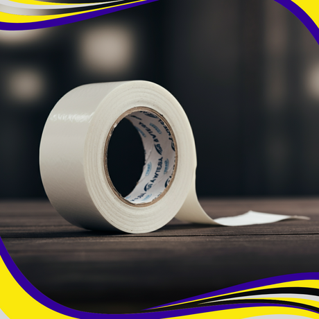 Gaffer Tape PRO Grade Gloss Easy Peel Low Tack Adhesive 47mm x 50m White - Indigo Supplies Ltd