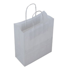 White Paper Carrier Bags Twist Handle - Indigo Supplies Ltd